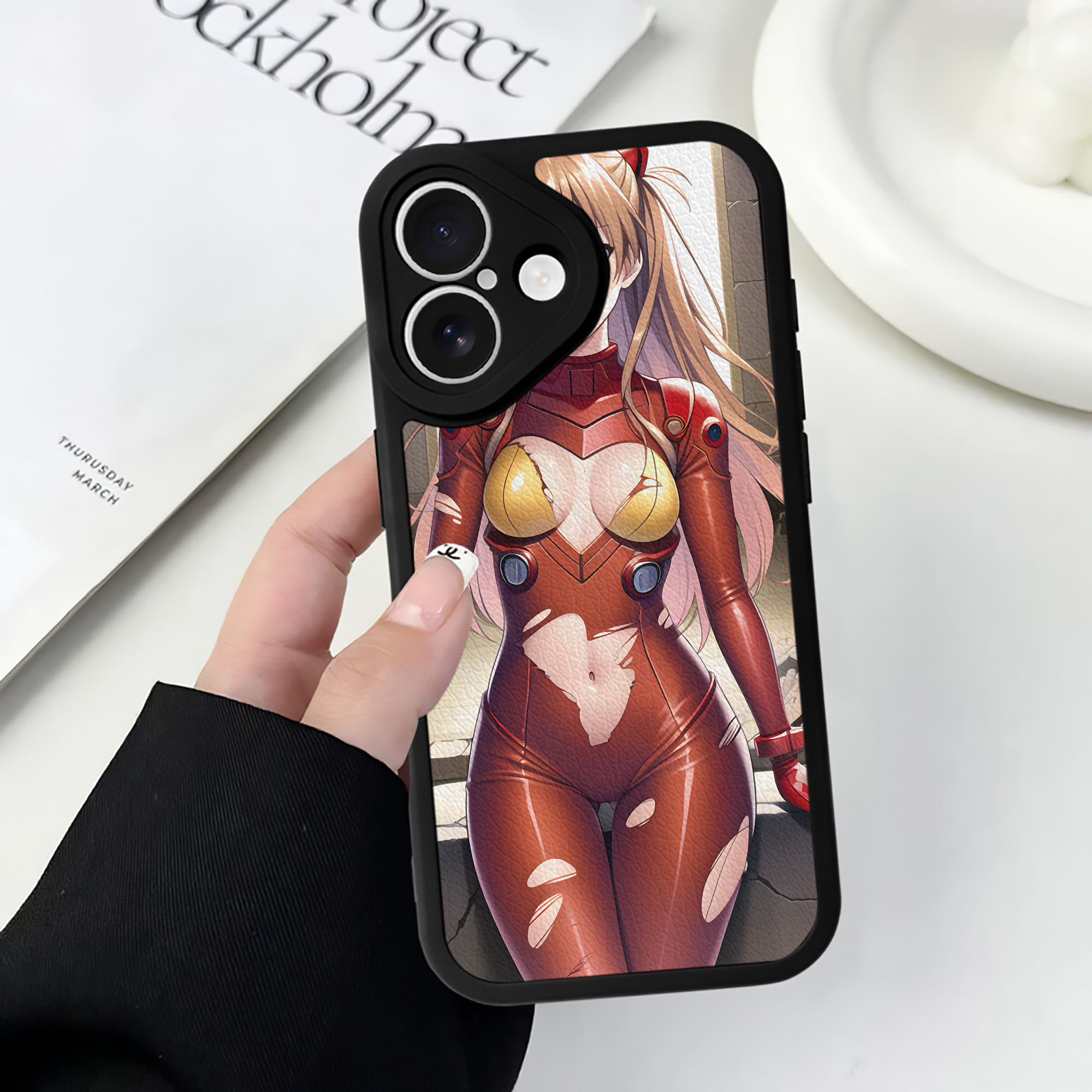 （画像用） EVA 新世紀エヴァンゲリオン 【iPhone 16シリーズ対応】シリコンスマホケース（レザー調） 材質：シリコン